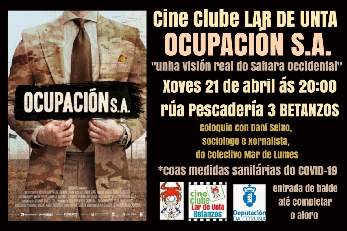 Cineclube Lar de Unta: “Ocupación SA” con Daniel Seixo