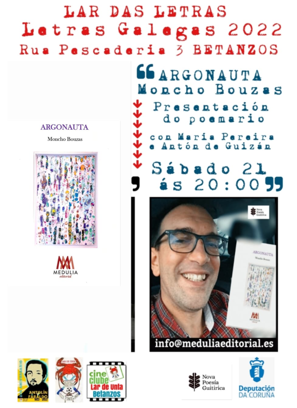 Letras Galegas 2022 – Moncho Bouzas e “Argonauta”